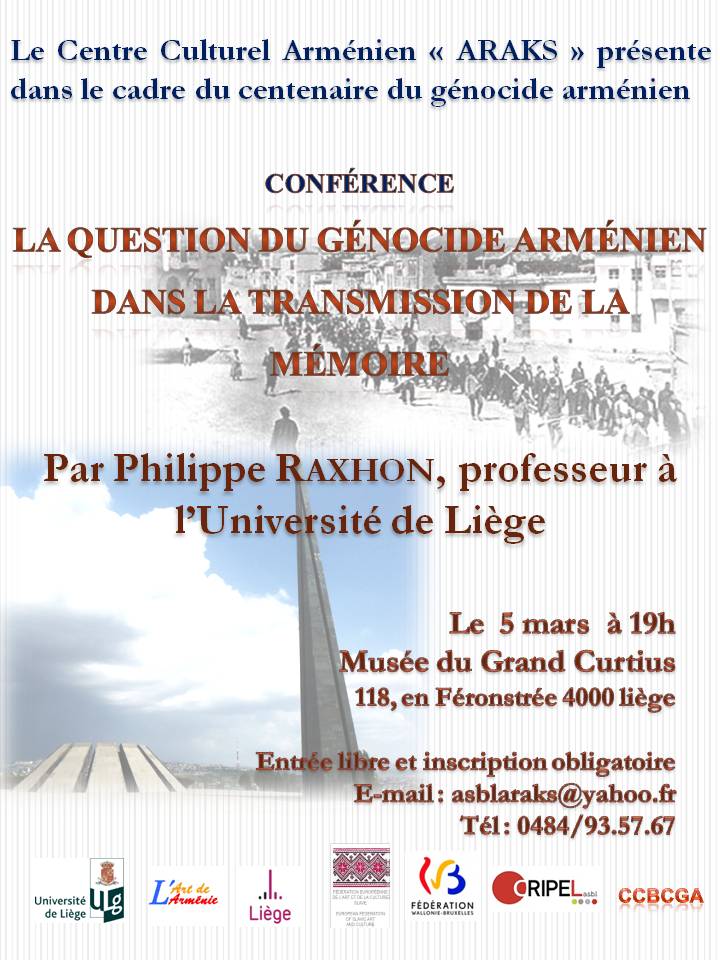 Conférence : La question du génocide arménien dans la transmission de la mémoire.
